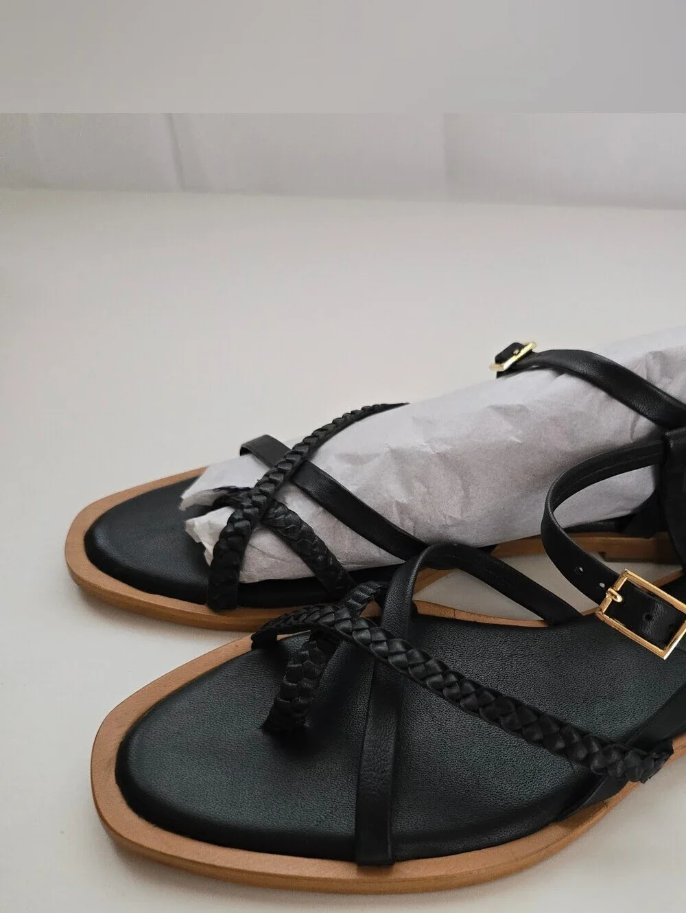 NWT Free People Black Sunny Days Sandals Summer Boho